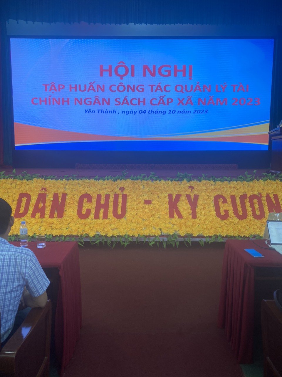 Ngày 04 tháng 10 năm 2023 Trung tâm Hỗ trợ Tư vấn Tài chính Nghệ An tổ chức hội nghi tập huấn công tác quản lý tài chính ngân sách cấp xã năm 2023 cho các đơn vị trên địa bàn huyện Yên Thành